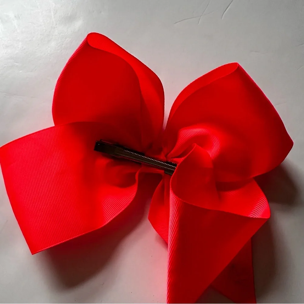 JoJo Siwa Signature Collection Large Cheer Hair Bow (Neon Coral)
